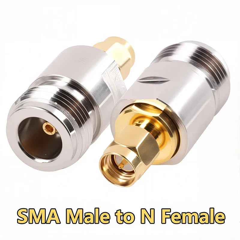 2Pcs Copper SMA Female Jack to UHF PL259 SO239 TNC N Male Female RF Coax Coaxial Straight Connector Converter