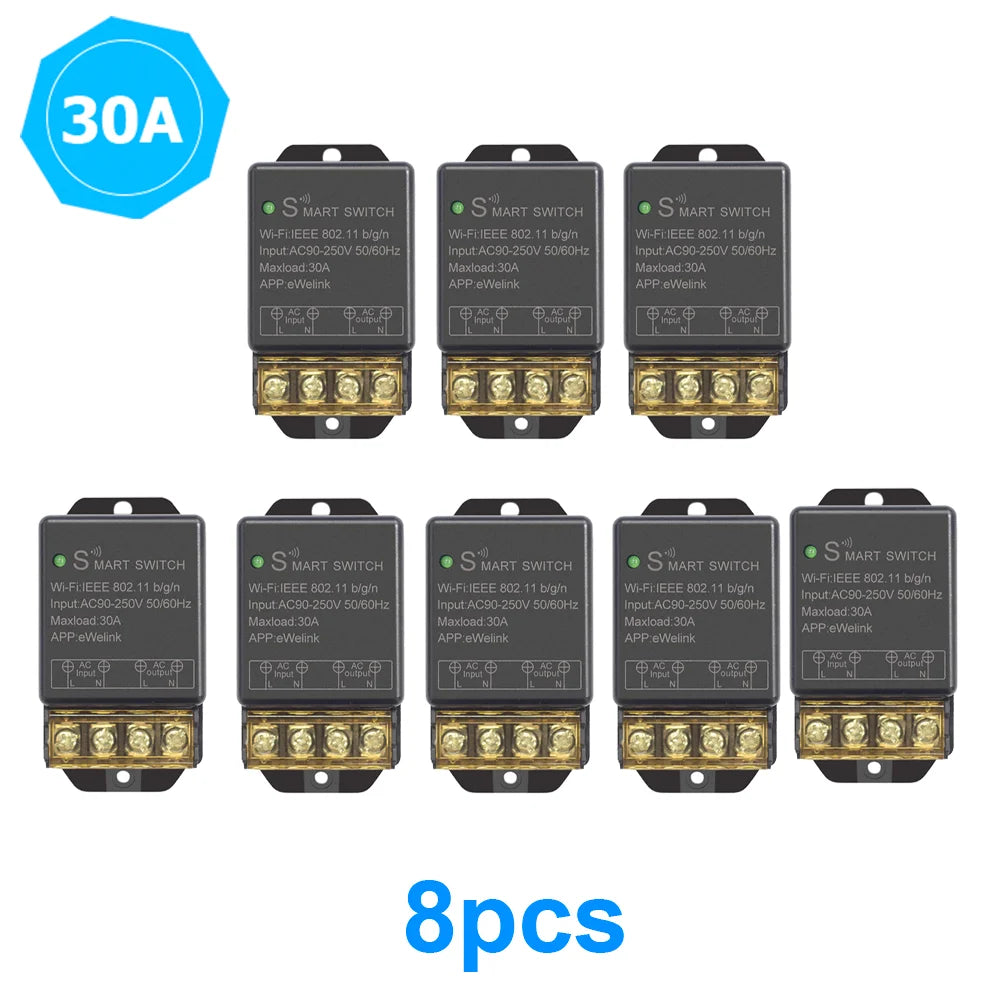 Ewelink Smart WiFi Switch 30A High Power Controller Motor Relay Module Timing Voice Control With Alexa Google Home