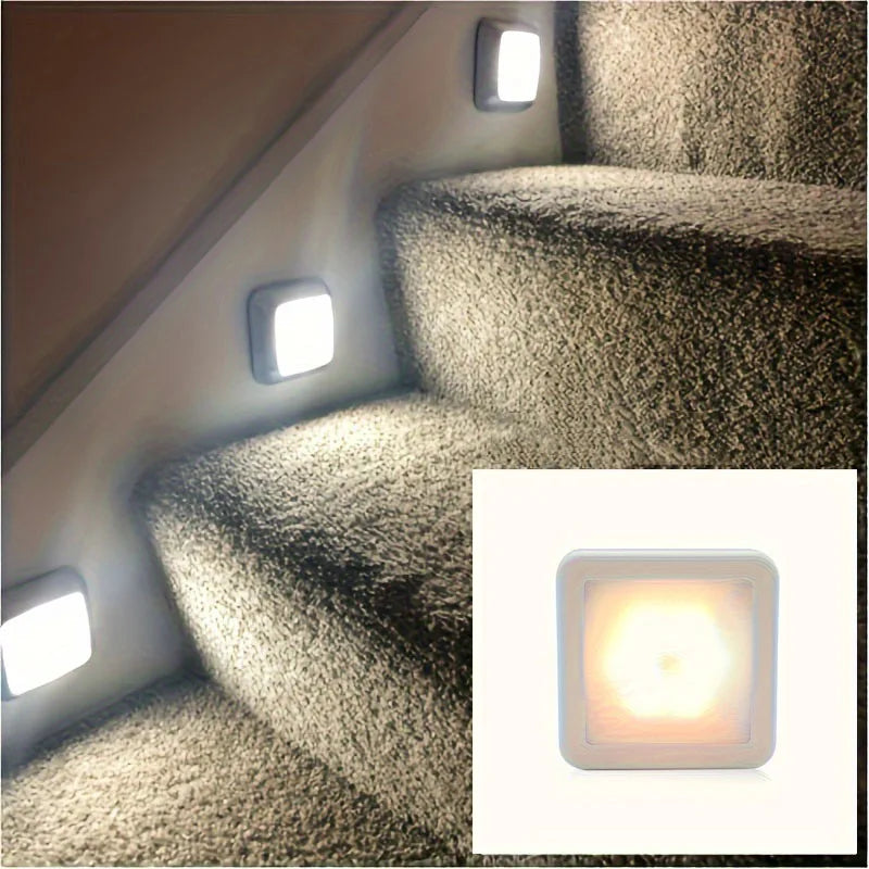 6/3/1pc Motion Sensor LED Nightlight Wireless Wall Lamp for Closet Cabinet Stair Auto On/Off Night Light For Bathroom Bedside
