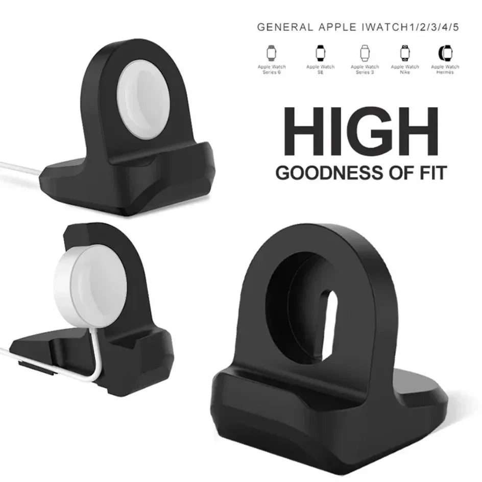 Desktop Silicone Watch Wireless Charger Stand Protective Cover For Apple Watch iWatch Charging Base Holder For Home Office Use