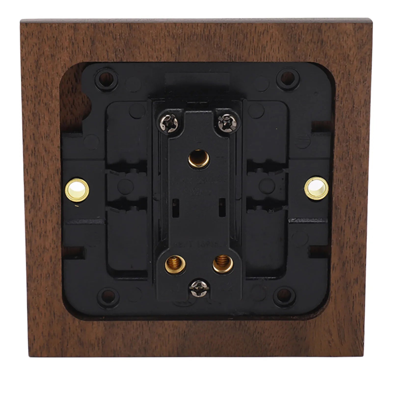 250V Single or Double Toggle Switch Retro Walnut Wood Wall Mount Panel with Brass Screw 50HZ