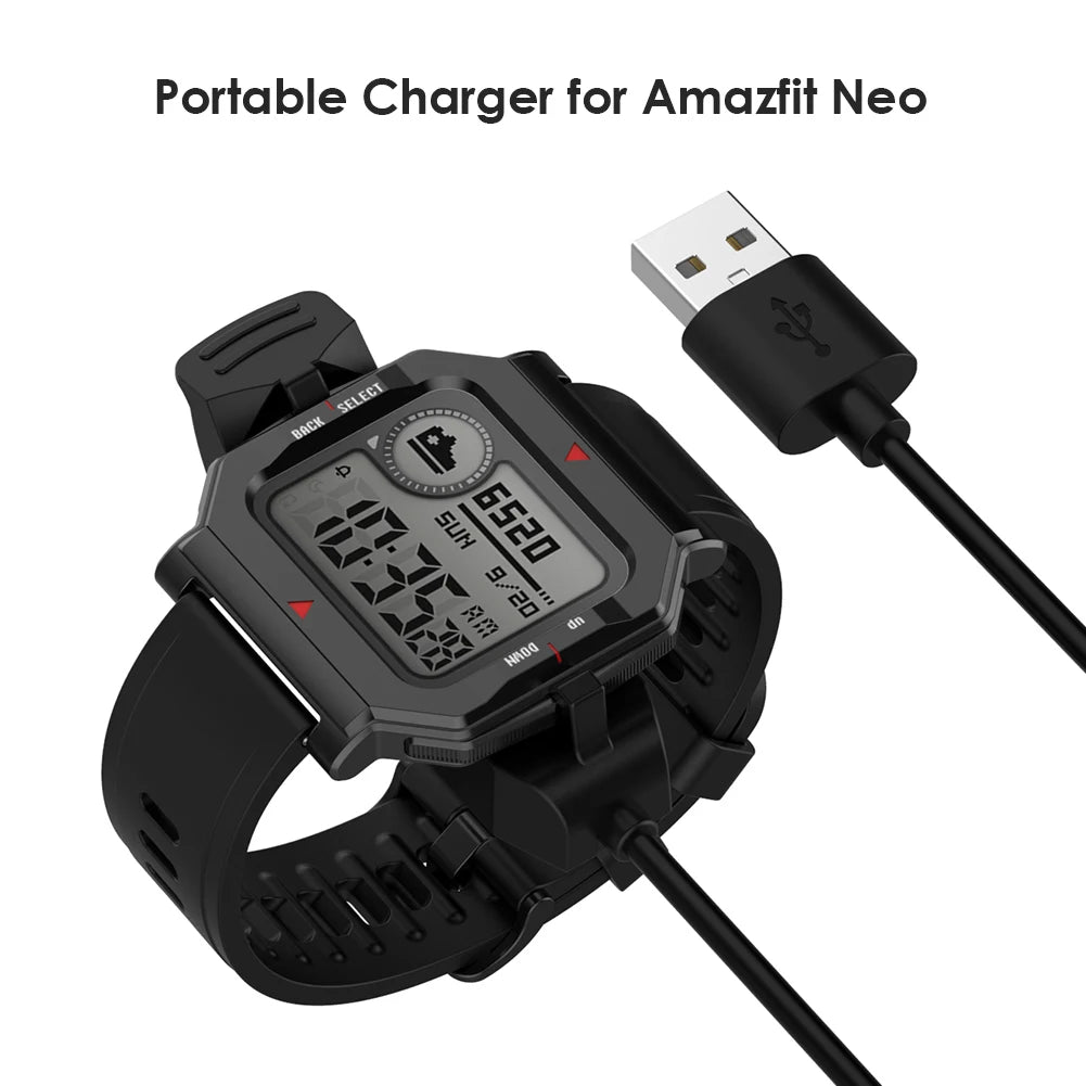 1m Fast USB Charging Cable Smart Watch Charger Device for Huami Amazfit Neo