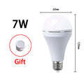 E27 Emergency LED Lamp Bulbs 7W 9W 12W 15W Rechargeable High Brightness Light Bulb Outdoor Camping Fishing Portable Lamps