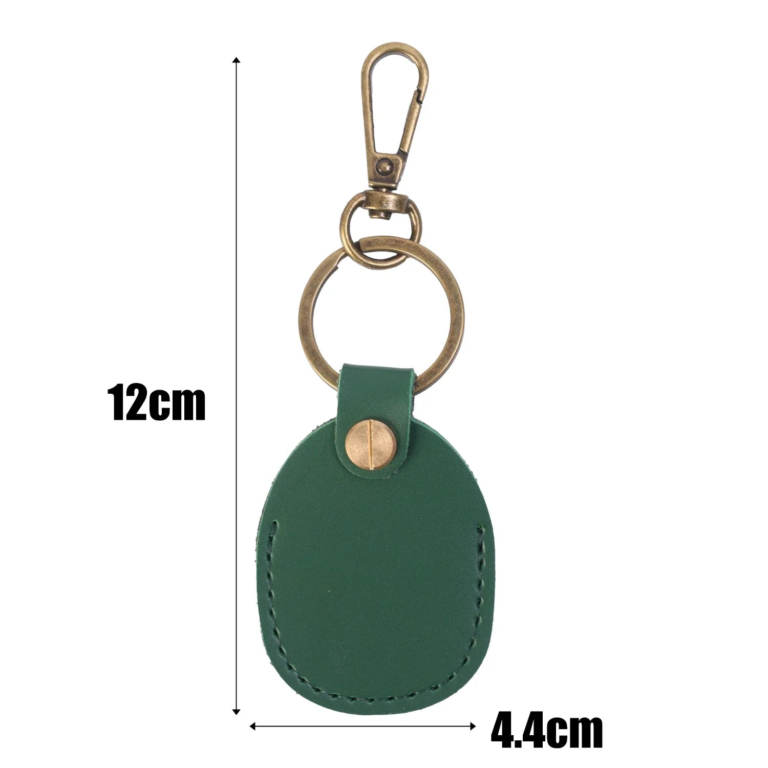 For Apple AirTag Portable Handmade PU Leather Holder Case with Keyring Full Coverage Protective Case Cover for AirTags Air Tag