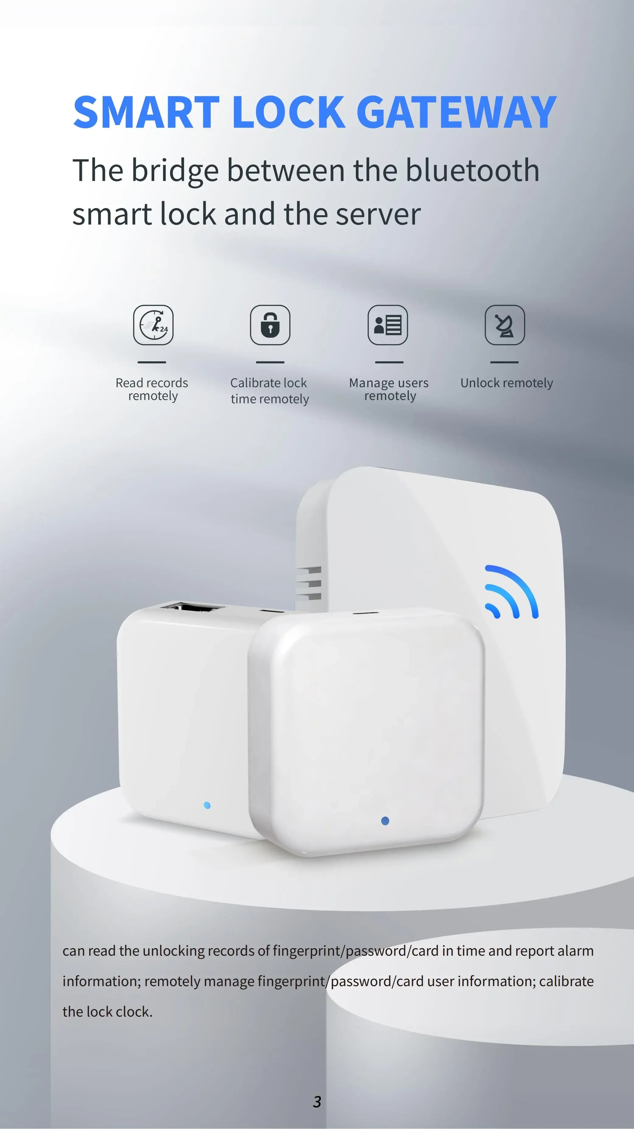 TTLOCK Gateway G2 G3 G3P G4 Bluetooth To Wifi Gateway Hub WIFI/RJ45/POE/4G TLE for Smart Home Door Lock Ttlock App Phone Control