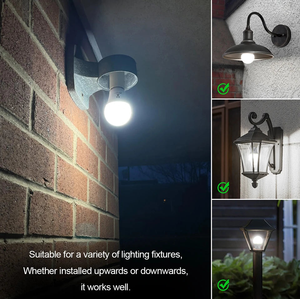12W 220V LED Night Light Lamp Built-in Radar Motion Sensor/Light Sensor E27 LED Bulb For Corridor Stair Outdoor Garden Lighting