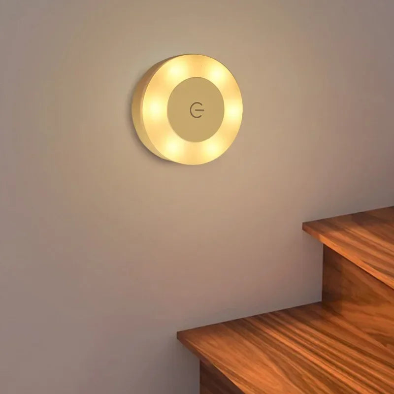 3 Modes LED Touch Sensor Night Lights Portable USB Rechargeable Magnetic Base Wall Light Bedroom Living Room Dimming Night Lamps