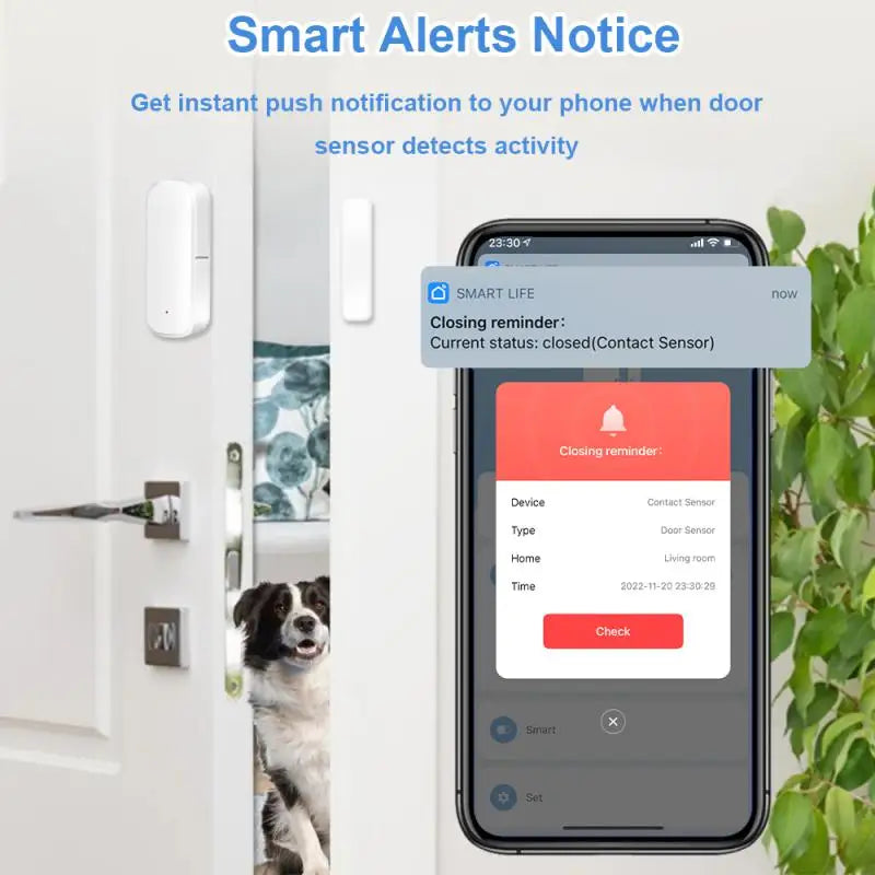 Support Tuya Zigbee Temperature Humidity Sensor Smart Home Device Compatible with Google Home Alexa for Environmental Monitoring