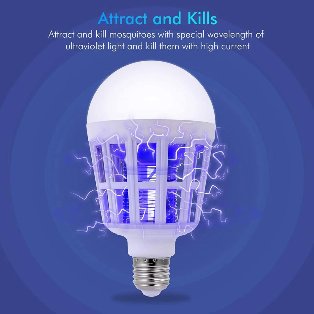 JOYINLED 2 in 1 LED Pest Attract Trap 220V/110V E26/E27 Lamp Bulb Pack of 1/2 Bug Zapper, Mosquito Killer for Home Kitchen Patio