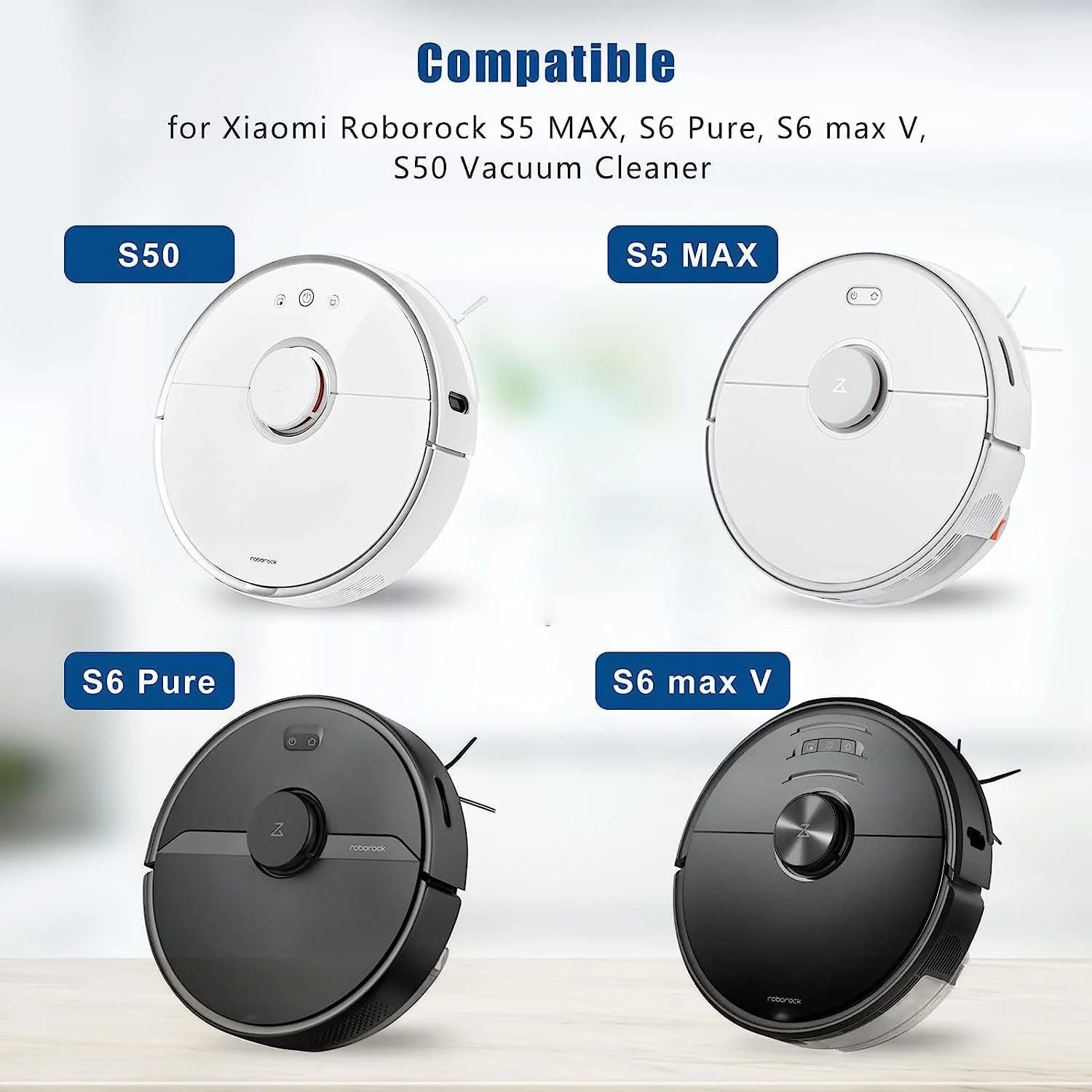 For Xiaom Roborock S5 S50 S51 S55 S6 S60 S6 Pure Vacuum Cleaner Accessories HEPA Filter Mop Cloth Side Main Brush Spare Parts