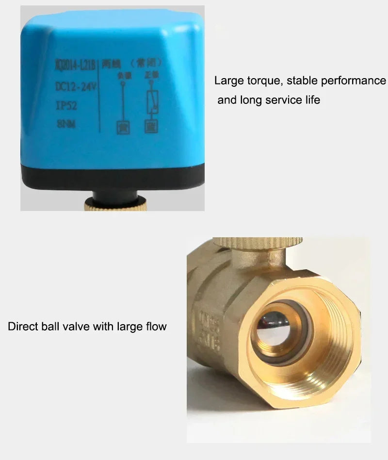 AC220V Tuya WiFi Smart Motorized Ball Valve Normally Closed Timing Water Switch Electric Valve with Smart Life Alexa Google Home