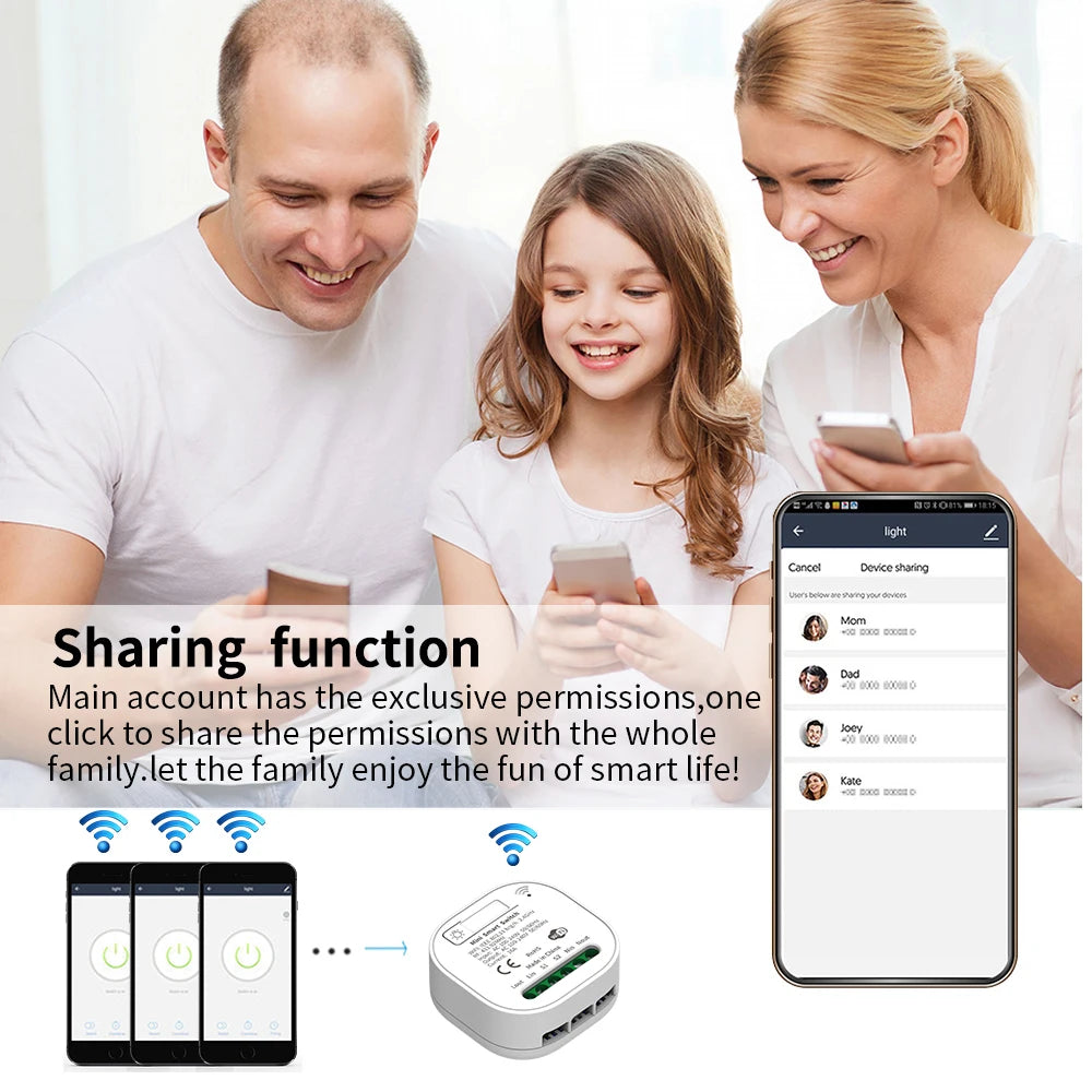 RF433 Self-Powered Wireless Light Switch, Kinetic No Battery,16A Relay, Retrofitting Easy Installation for Home Garage Garden