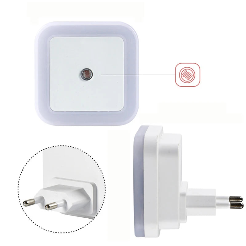 Wireless Sensor LED Night Light EU US Plug Mini Square Night Lights For Baby Children Living Room Bedroom Corridor Lighting Lamp