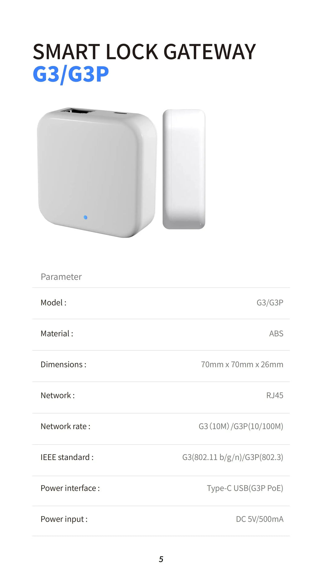 TTLOCK Gateway G2 G3 G3P G4 Bluetooth To Wifi Gateway Hub WIFI/RJ45/POE/4G TLE for Smart Home Door Lock Ttlock App Phone Control