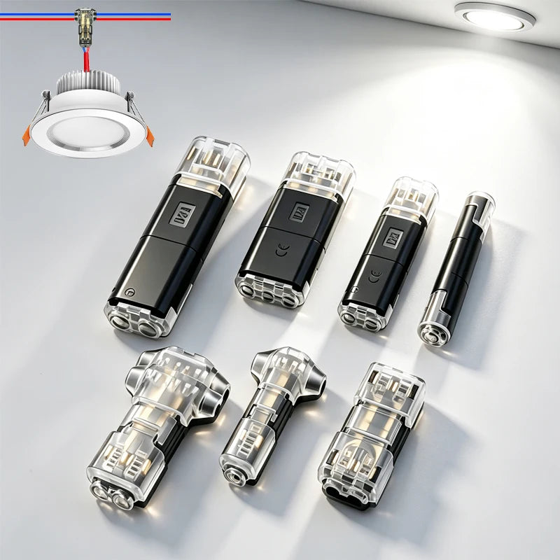 Quick Wire Connection T-Type No Wire Cutting LED Solder-Free Wire Connector Piercing Style Parallel Line Distributor