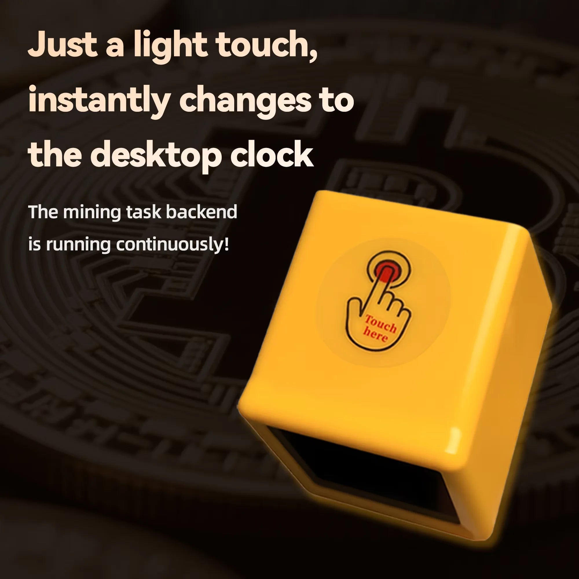 Lower Power Consumption BTC Solo Lottery Miner for computer nerd Smart TV Hashrate1060KH/s ESP32  gift home silent Desktop Clock