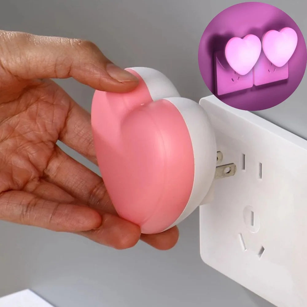 Heart Shape Night Light LED Night Light Sensor Control Night Lamp Energy Saving LED Sensor Lamp Bedroom Stair Hallway Night Lamp