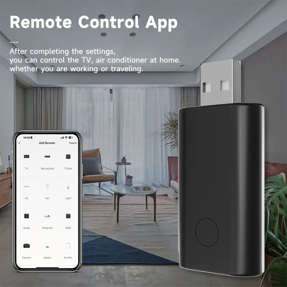 Tuya USB WiFi Smart IR Remote Control Universal Infrared Air Conditioner Remote Works with Alexa Google Assistant