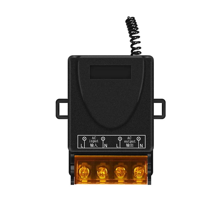 Smart Switch Wireless Remote Control RF 433Mhz AC 75-220V 30A Relay for Water Pump Motor LED Light Door Access 30M Long Distance