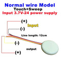 Aswesaw Sweep Dimmer Sensor Penetrating Switch DC 5V 12V 24V Wood Panel Touch Switch LED Dimmable Touch Sensing Hidden