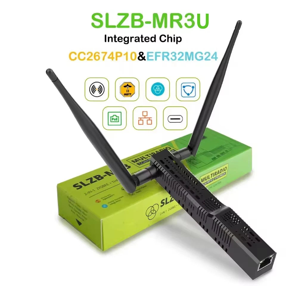 SMLIGHT SLZB-06U SLZB-06MU Zigbee3.0 to Ethernet USB 2.4G WiFi Coordinator With PoE Work With ZHA Home Assistant Zigbee2MQTT