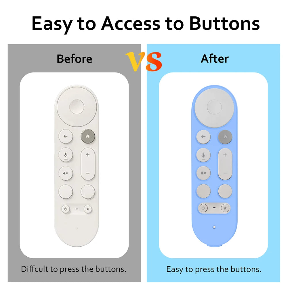 Silicone Remote Case Anti-Slip TV Remote Control Case with Lanyard Remote Protective Case Remote Cover for Google TV Streamer 4K