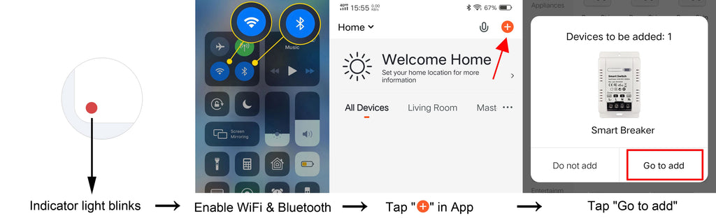 Tuya 20A Smart Switch Circuit Breaker APP Control Power Monitor Overload Protection Works with Alexa Google Home Siri