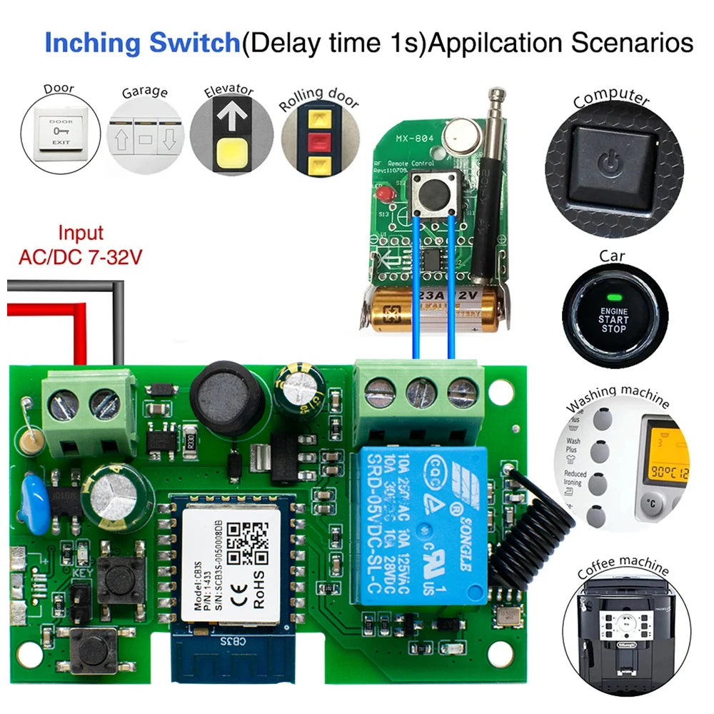 Tuya WiFi Smart Garage Door Opener Switch Sliding Gate Controller Work With Alexa Echo Google Home SmartLife APP Remote Control