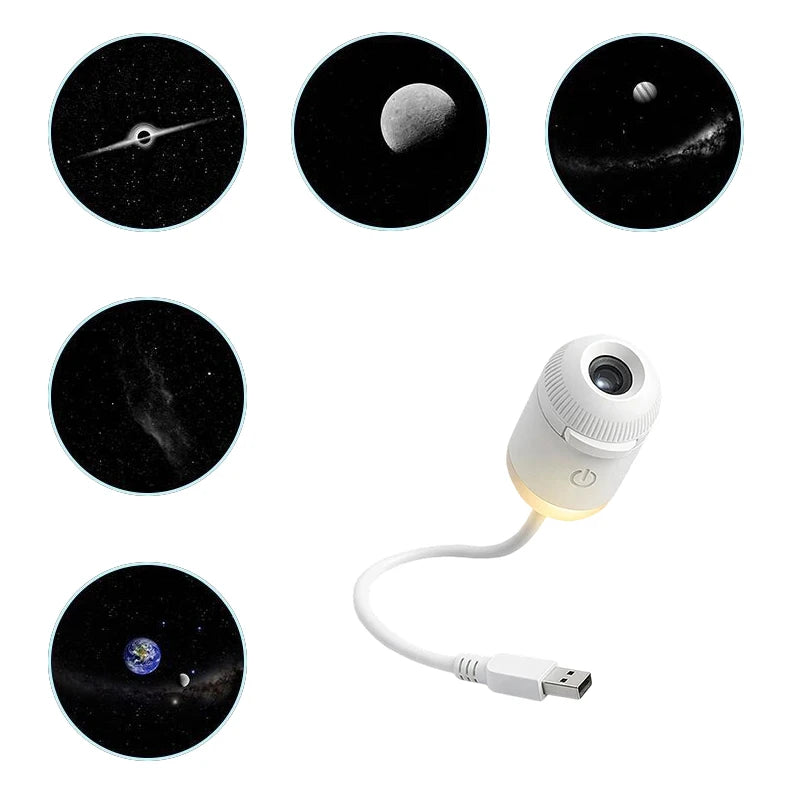 Wireless Galaxy Projection Led Night Light Rechargeable Wall Atmosphere Lamp For Car, Living Room Bedroom Home Decor Lighting