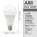 6pcs/lot LED bulb E27 AC 110V 220V 3W 8W 9W 12W 15W 18W 20W 24W LED lamp Saving Cold Warm White Bulbs for Home Light