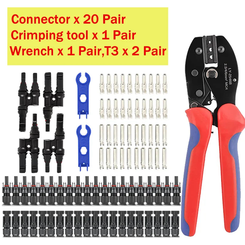 400/200/100/40/20/10 Pcs Photovoltaic Solar Connector 1000V30A Wholesale Panel Connectors Kit for PV/MC Cable 2.5/4/6mm²