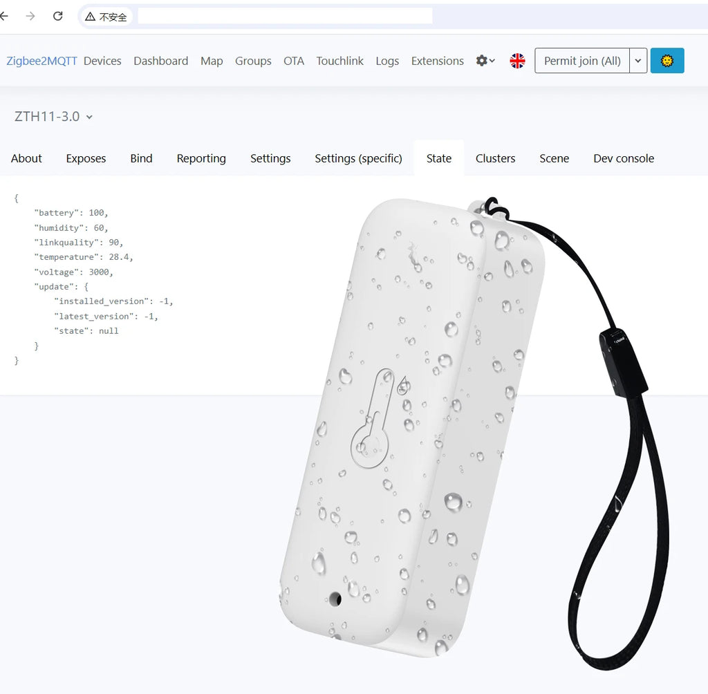 Zigbee 3.0 IP65 Waterproof Temperature Humidity Sensor Indoor Outdoor Compatible with Alexa Yandex Zigbee2MQTT Home Assistant