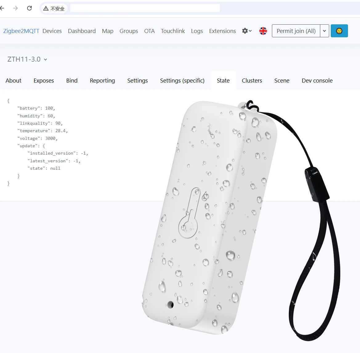 Zigbee 3.0 IP65 Waterproof Temperature Humidity Sensor Indoor Outdoor Compatible with Alexa Yandex Zigbee2MQTT Home Assistant