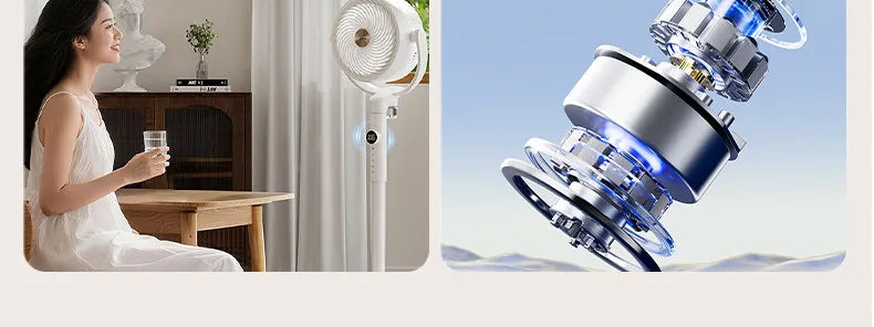 Smart Voice DC Inverter Air Circulator Fan, High Wind Mosquito Repellent Fan for Home Bedroom Baby Use