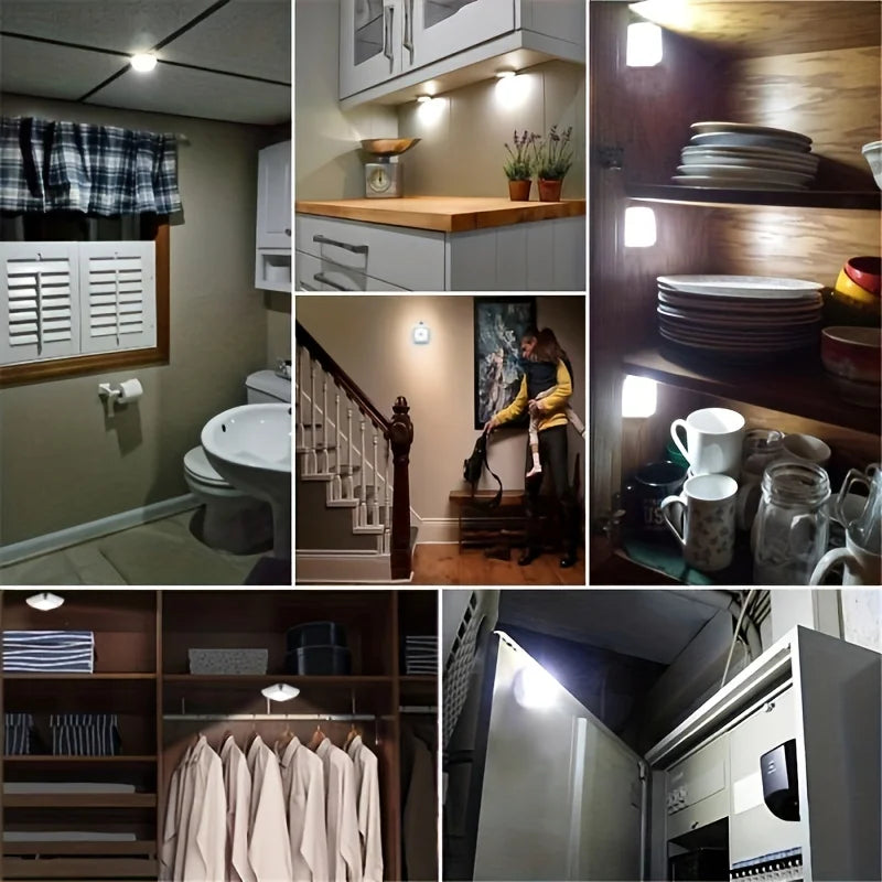 6/3/1pc Motion Sensor LED Nightlight Wireless Wall Lamp for Closet Cabinet Stair Auto On/Off Night Light For Bathroom Bedside
