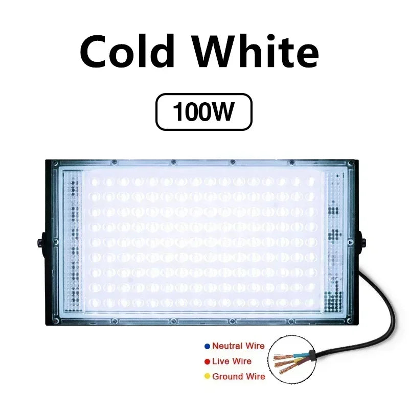 50W 100W Led Flood Light IP65 Waterproof AC 220V Full Spectrum Floodlight Spotlight LED Reflector Street Lamp Wall Flood Lights