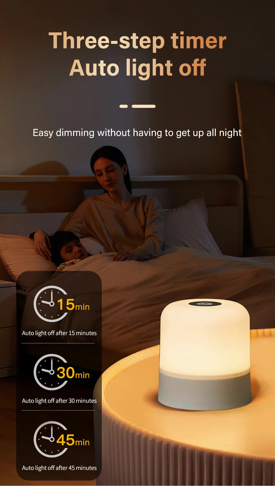 Table Lamp Bedside Lamp For Bedroom 16 Color Changing Touch Night Light RGB Remote Dimmable Rechargeable Portable Room Light
