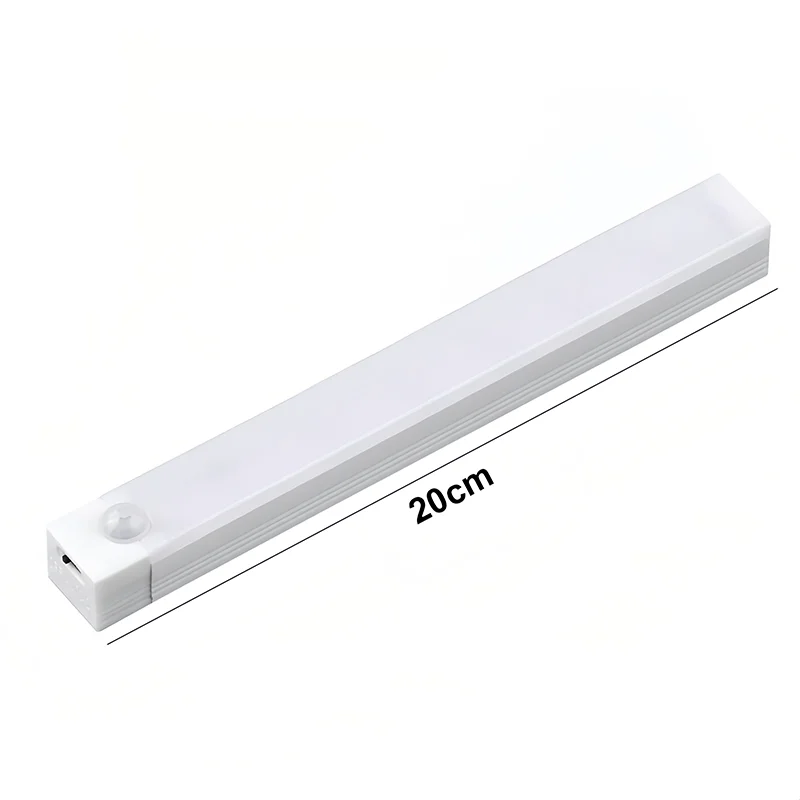 Under Cabinet Light Dimmable LED Motion Sensor Night Light USB Charging Magnetic Induction Lamp for Bedside Wardrobe Stairway