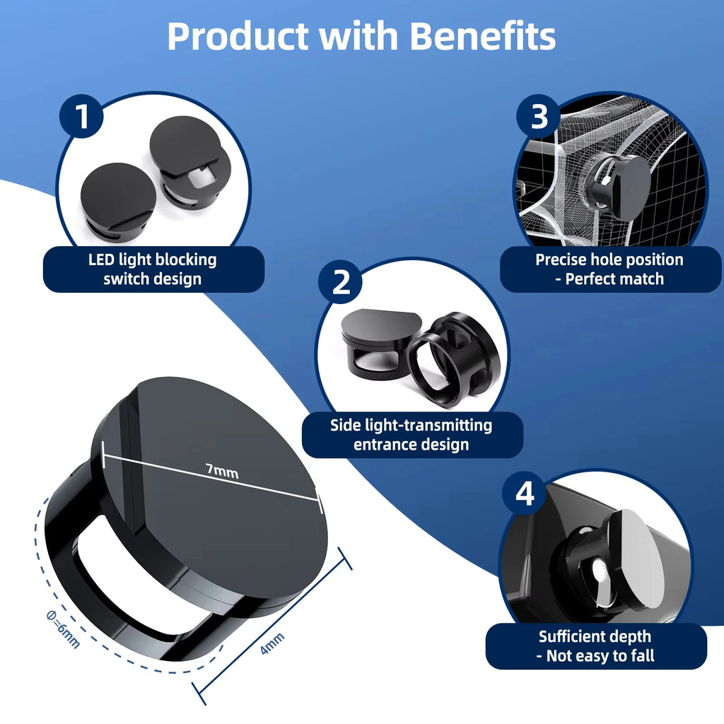 LED Light Cover for Ray-Ban Meta/Oakley Meta HSTN Smart Glasses Adjustable Light Blocker Compatible with Way-farer Skyler