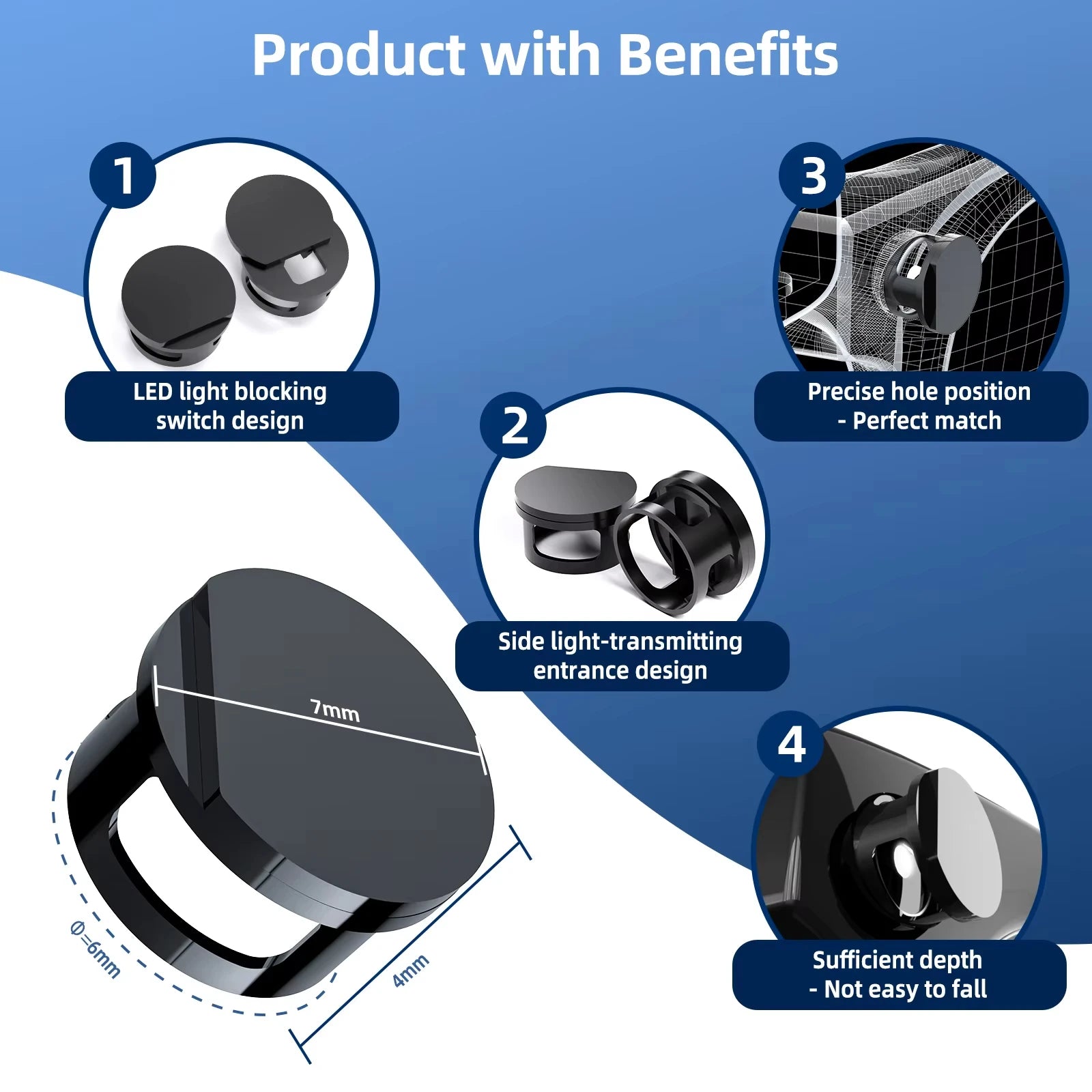 LED Light Cover for Ray-Ban Meta/Oakley Meta HSTN Smart Glasses Adjustable Light Blocker Compatible with Way-farer Skyler