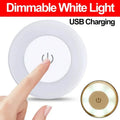 3 Modes LED Touch Sensor Night Lights Portable USB Rechargeable Magnetic Base Wall Light Bedroom Living Room Dimming Night Lamps