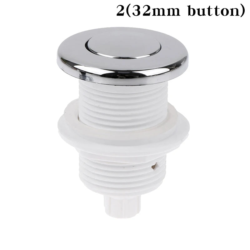 1Pcs 28/32/34mm Pneumatic Switch On Off Push Button For Bathtub Spa Waste Garbage Disposal Whirlpool