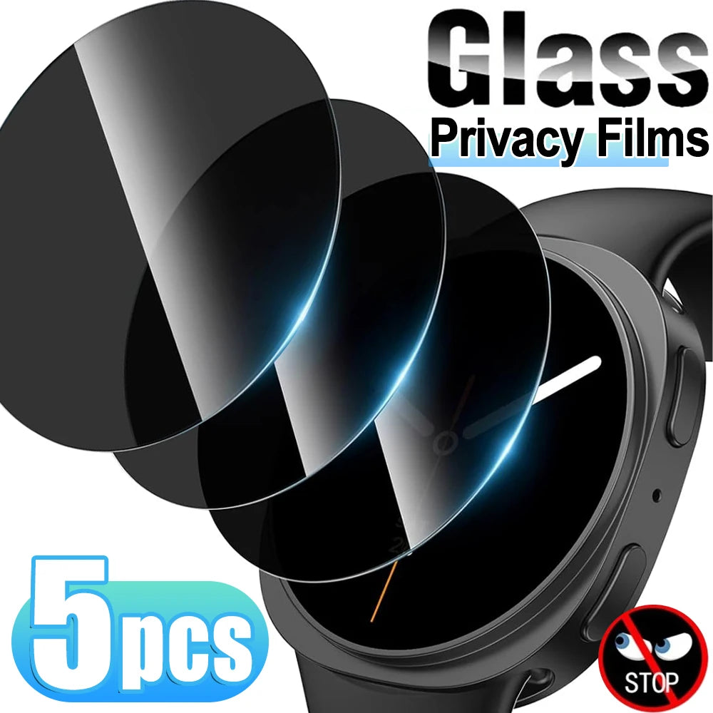 Tempered Glass Privacy Screen Protector for Samsung Galaxy Watch 8 40/44mm Watch8 Classic Anti-peeping Film for Watch Ultra 2025