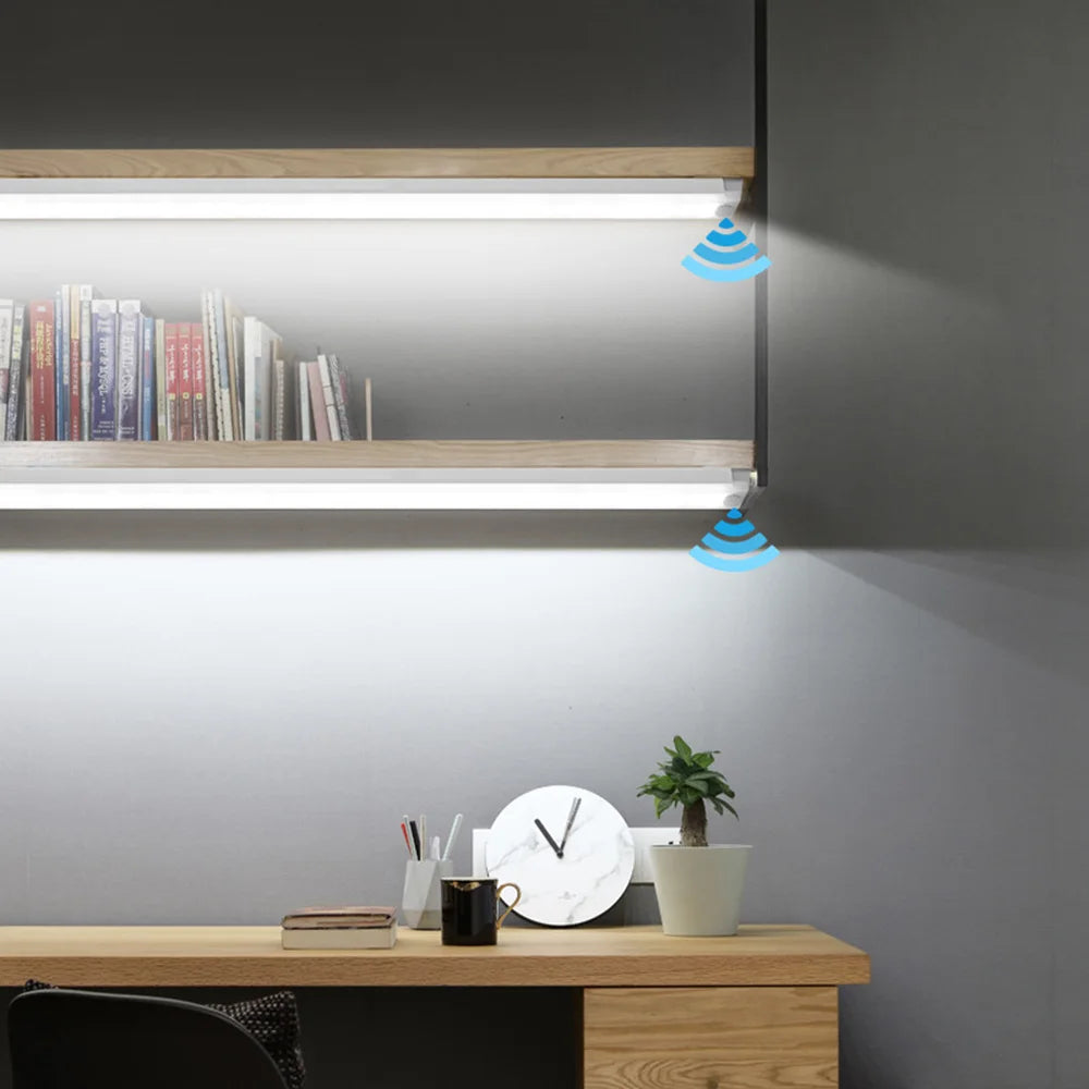 Motion Sensor Light Wireless Rechargeable LED Night Light Closet Cabinet Wardrobe Lamp Kitchen Staircase Backlight 10/20/30/50cm