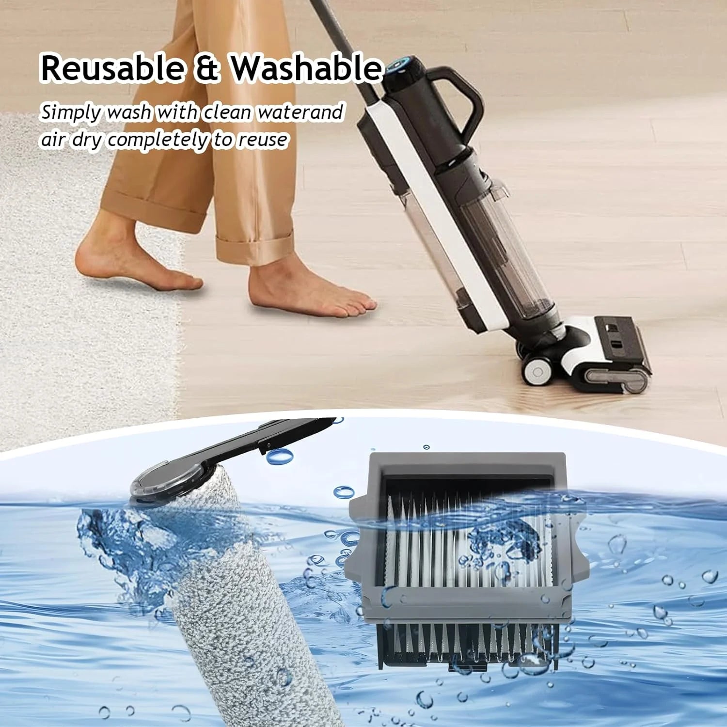 For Tineco Floor One Switch S6/Stretch S6 /S7 Stretch Ultra Wet Dry Vacuum Cleaner ConsumableRoller BrushHEPA Filter Accessories