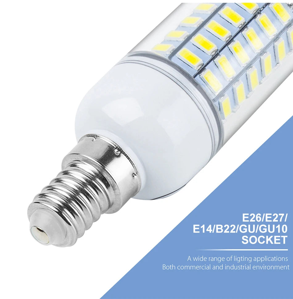 15W E27/E26 LED Corn Bulb AC220V E14 Ceiling Lamp GU10 Chandelier B22 Spotlight G9 Balcony Home Office Meeting Indoor Lighting