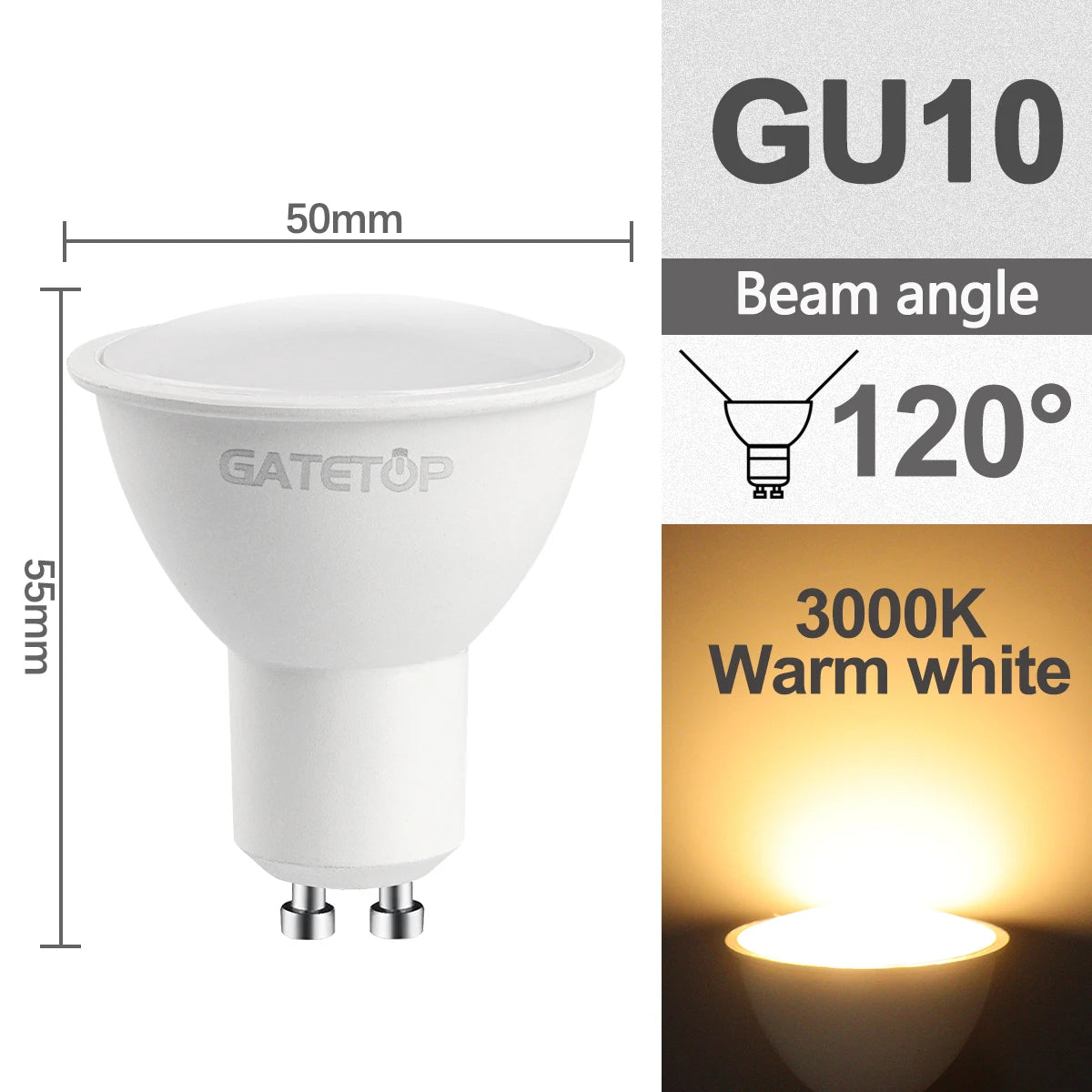 1-10pcs Base GU10 Spotlight Bulb AC220V 110V LED Lighting 3W 5W 6W 7W 8W 9W Good Quality For the Family Living Room Lampara Led