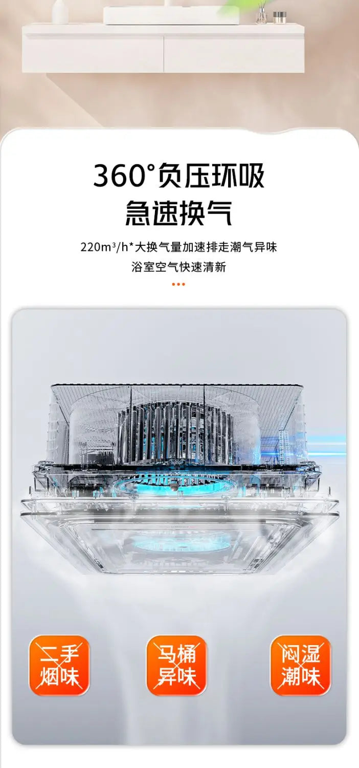 Bathroom Heater Lighting Exhaust Fan Integrated Bathroom Integrated Smart Bathroom Heater Ceiling