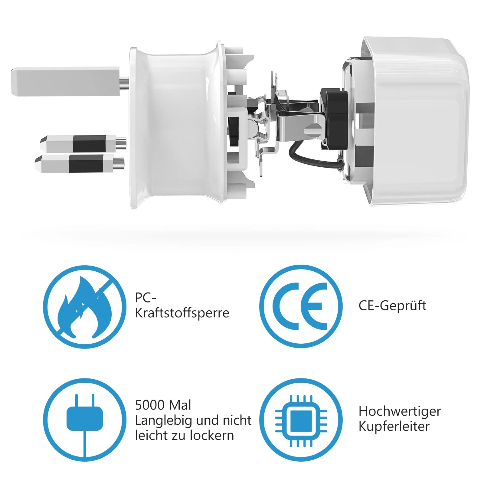 1/2pcs UK Travel Adapter, EU To UK Plug Adapter wall charge British Travel plug UK Power Converter Electrical Socket