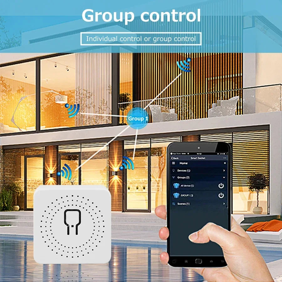 Tuya ZigBee or WiFi Smart Switch Automation Module Relay 16A Support 2 Way Control Breaker APP Voice for Alexa Google Home